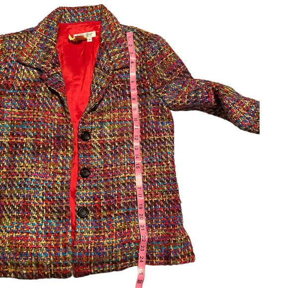 🌟🔥 BOGO Sale🔥🌟 Coldwater Creek Multicolor Tweed Blazer - Picture 7 of 11